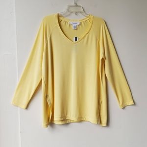 NWT Workshop Vneck Long Sleeve Top